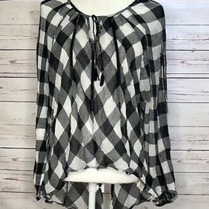 Free people Anthropologie black white size XS S